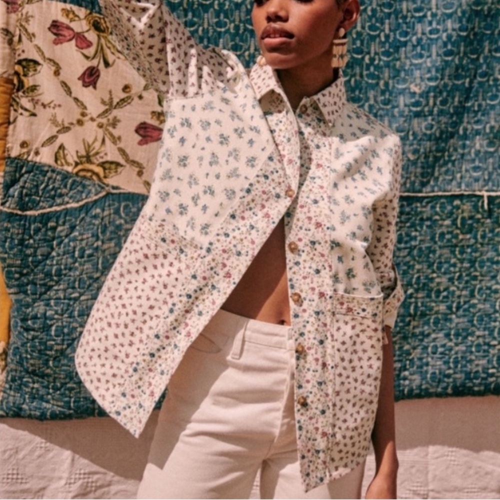 Sezane Floral Will Jacket